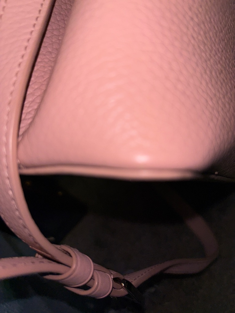 Louis Vuitton Pink Pebbled Leather Top-Handle Satchel with Stud Accents - Picture 10 of 13
